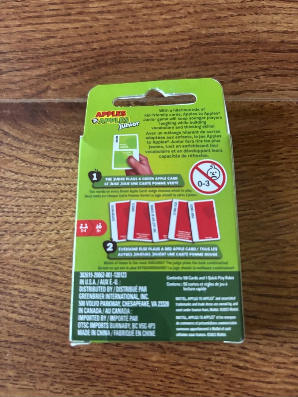 Apples to Apples Junior card Game